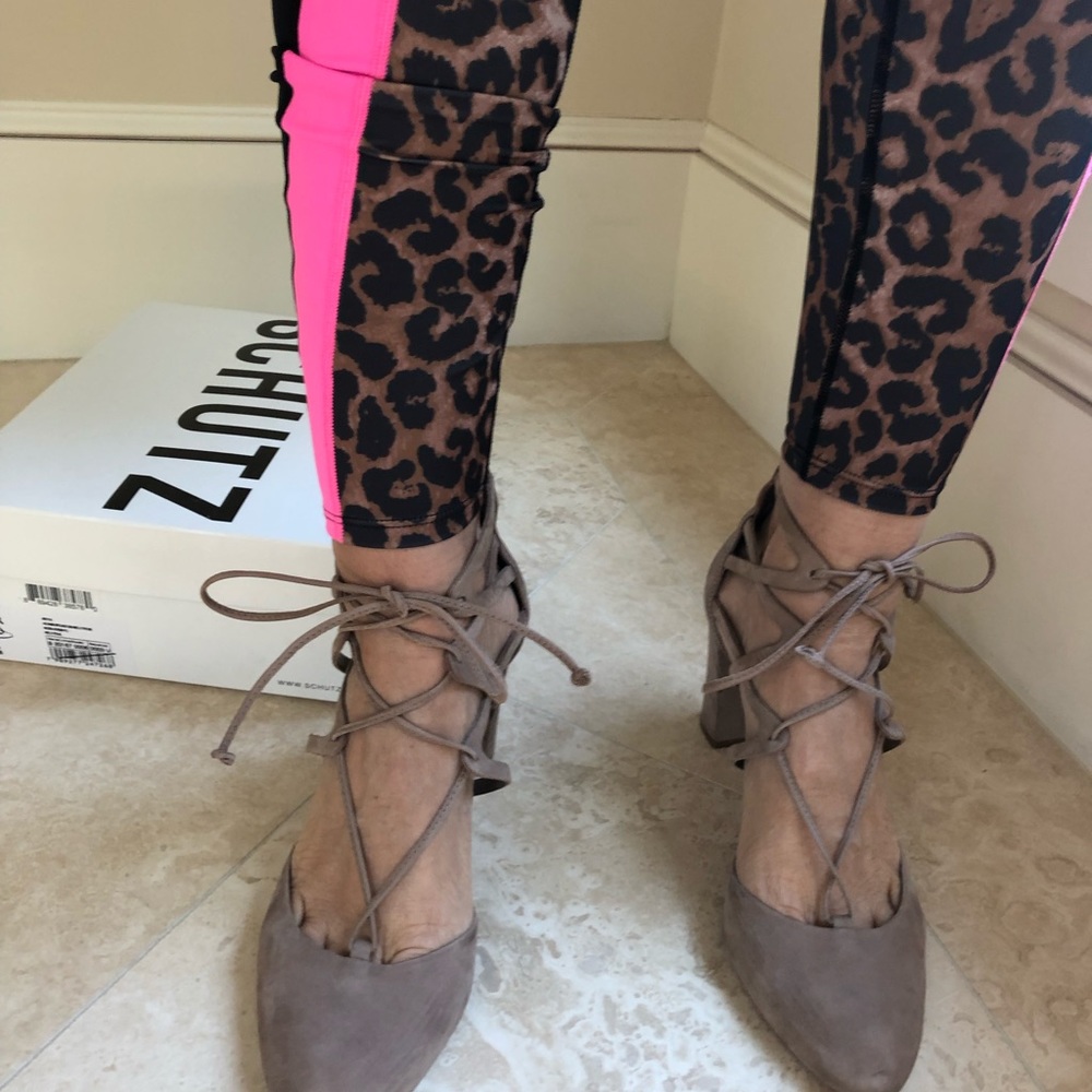 SCHUTZ tan Lace up shoes